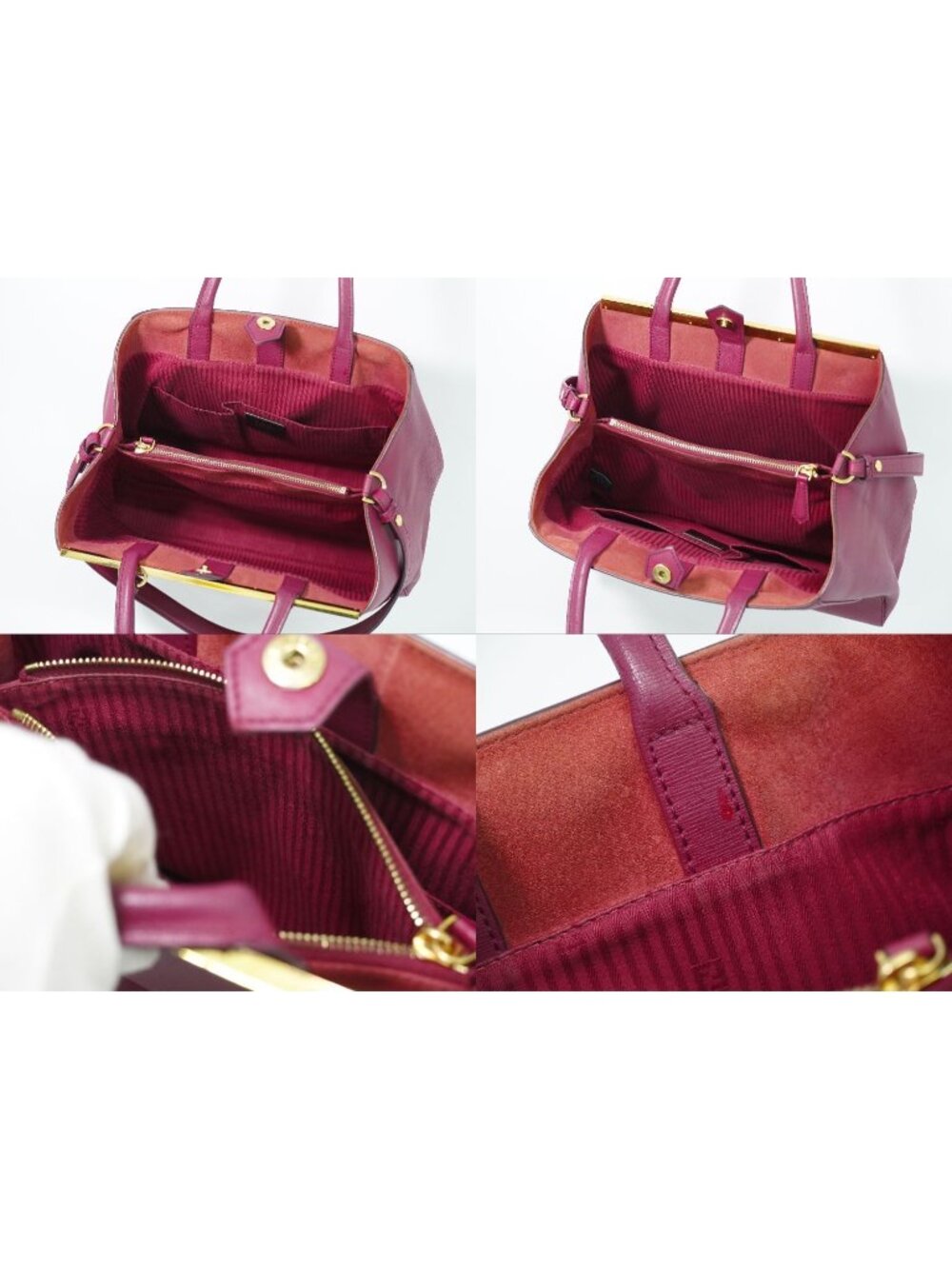 Fendi Tou Jours 2-Way Shoulder Bag Leather Pink - Picture 8 of 9